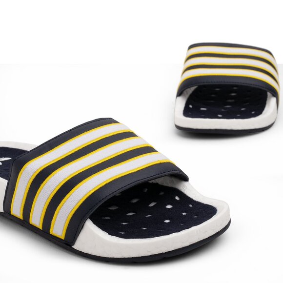 adidas Other - Adidas Adilette Boost Slides Mens Sandals Slippers Flip Flops Yellow Whi…